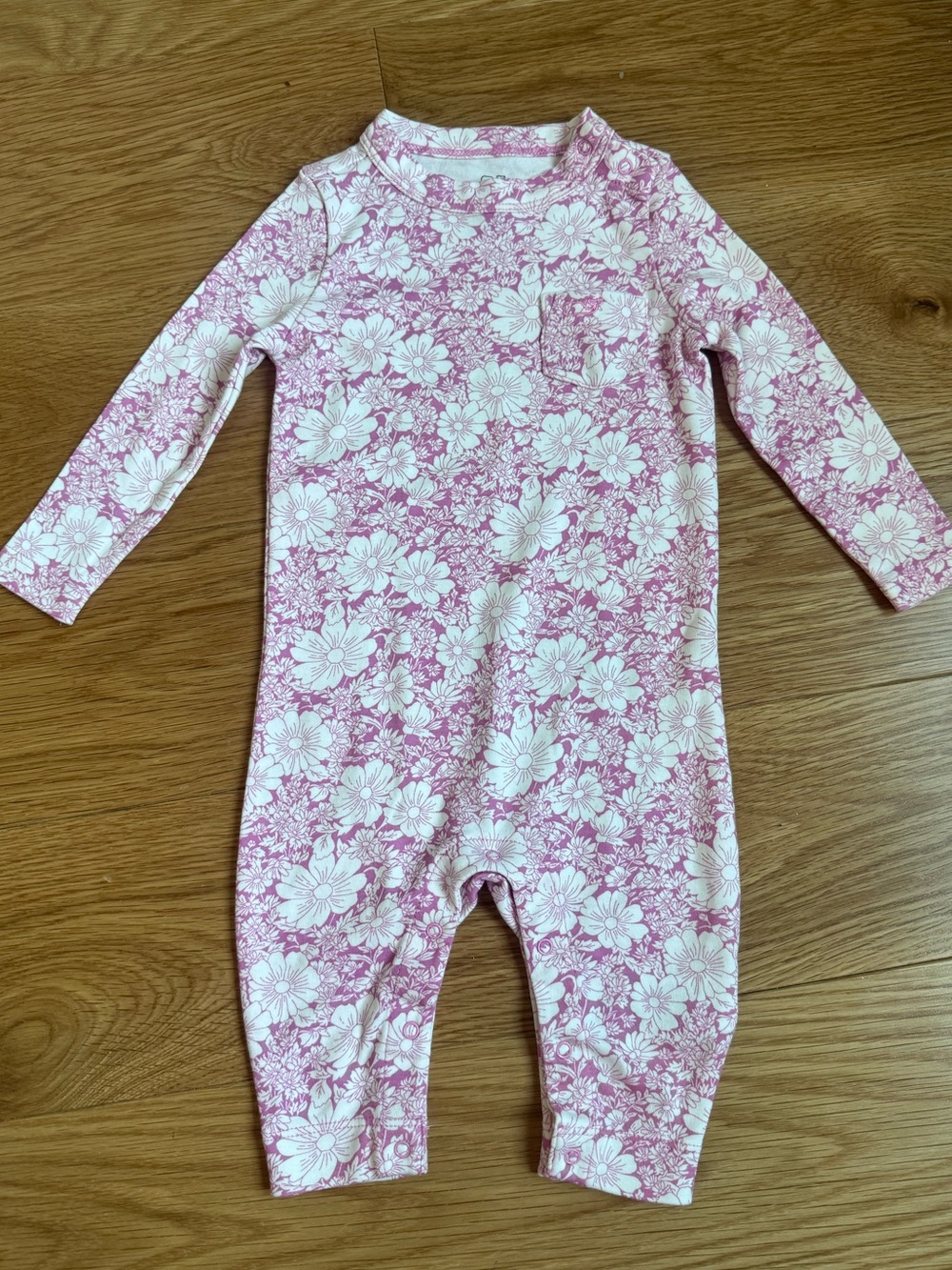 Vineyard Vines Pink and White Floral One-Piece Bodysuit